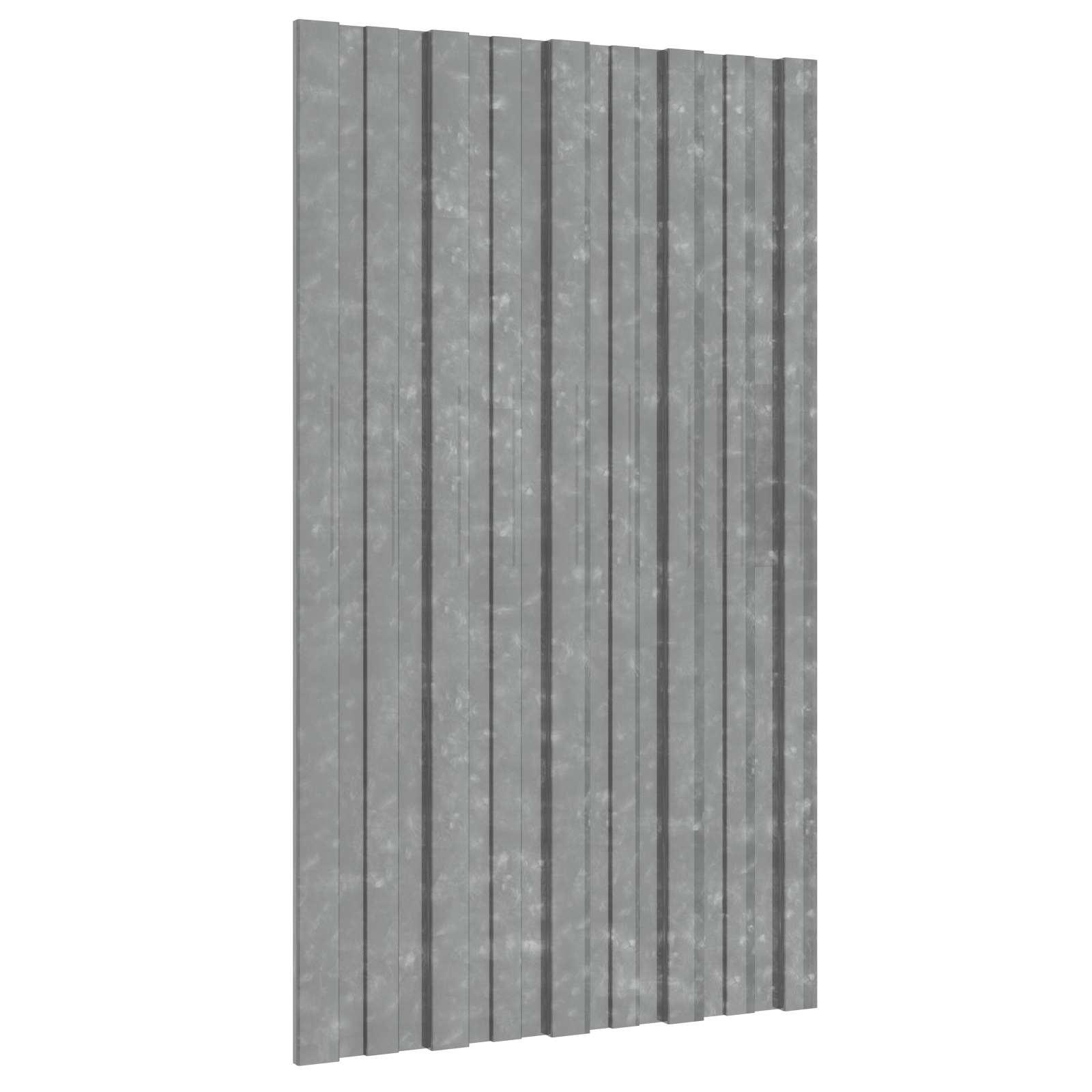 vidaXL Tagpanel 12 stk. Sølv 80 x 45 cm Galvaniseret stål