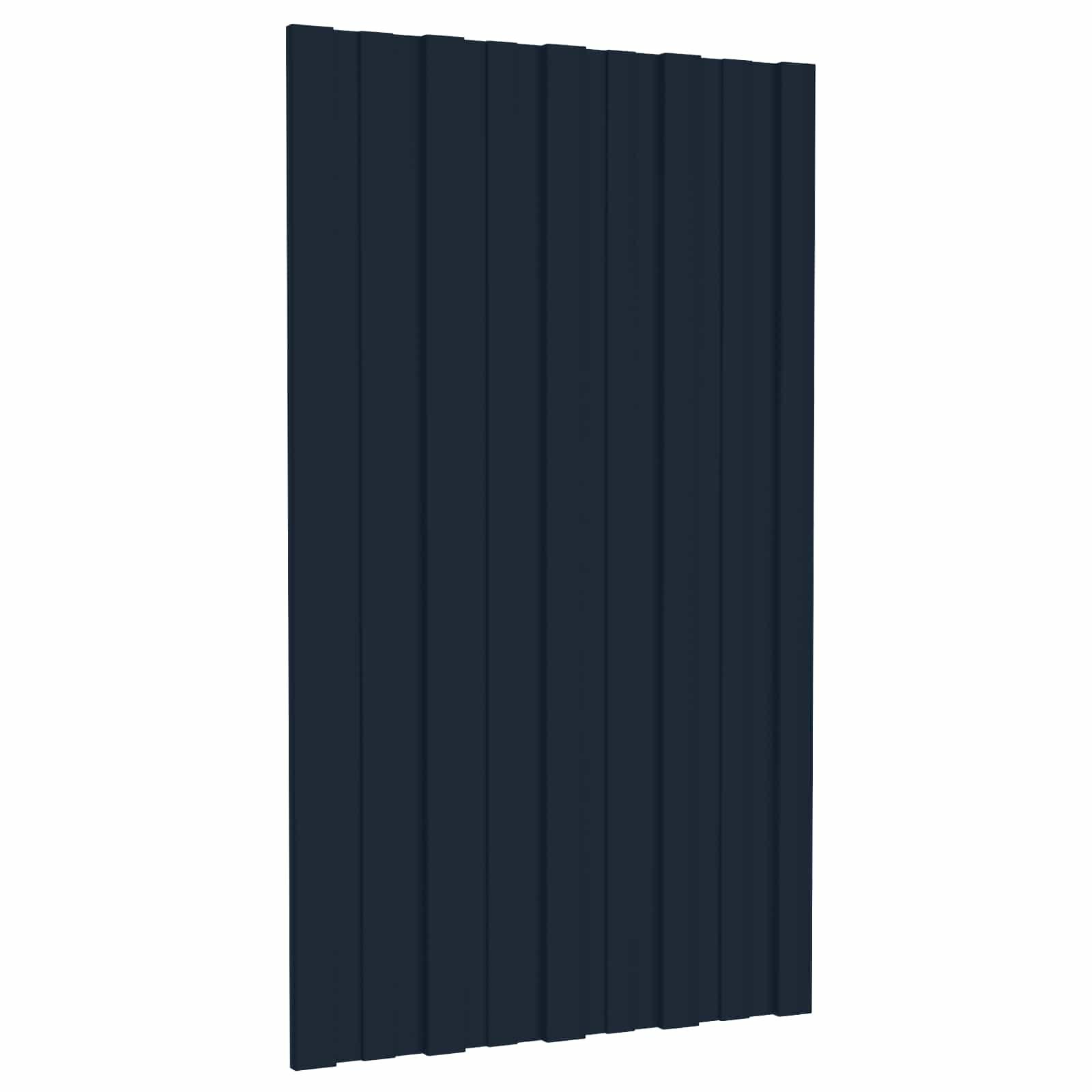 Tagpanel 12 stk Antracit 80 x 45 cm Galvaniseret stål