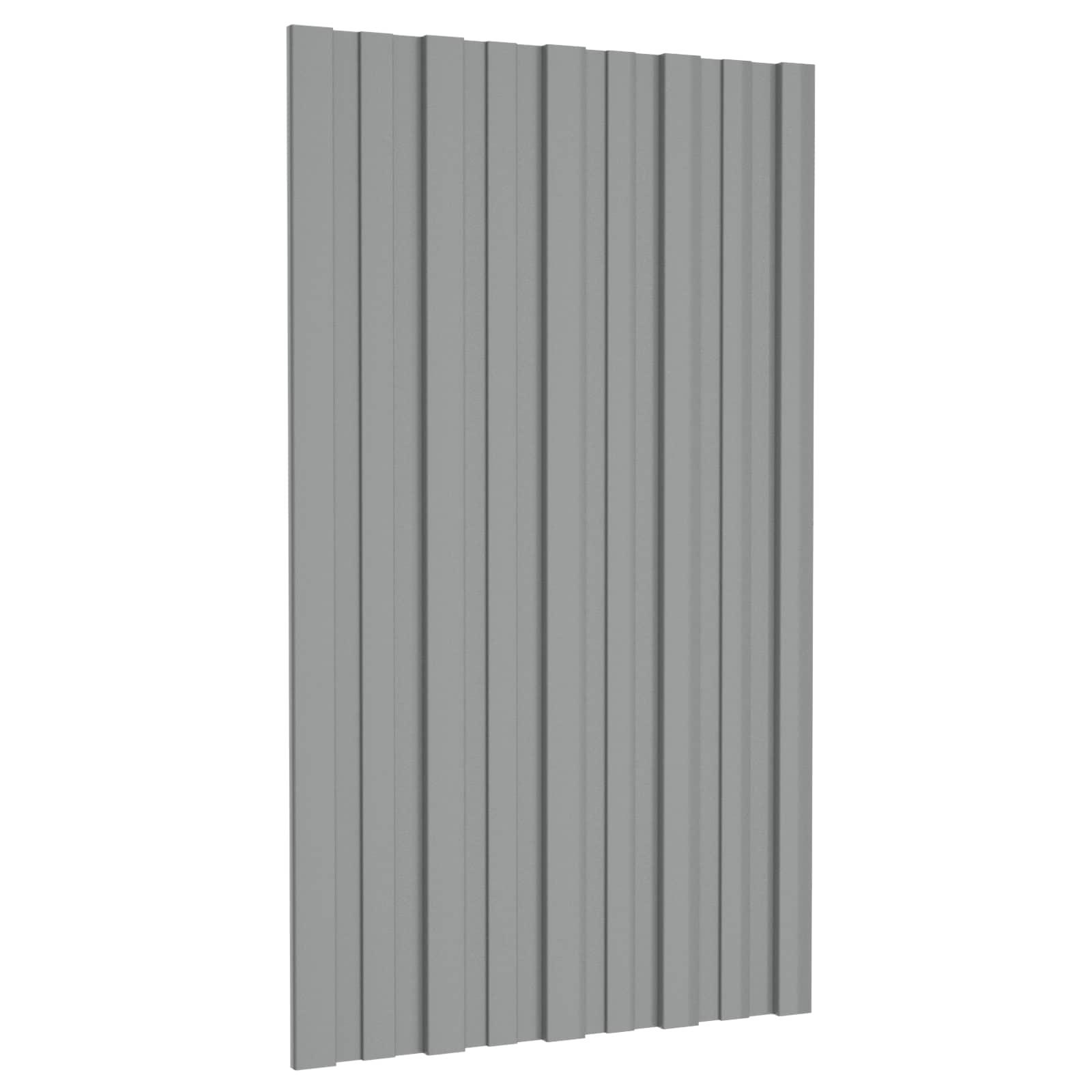 Tagpanel 12 stk Grå 80 x 45 cm Galvaniseret stål