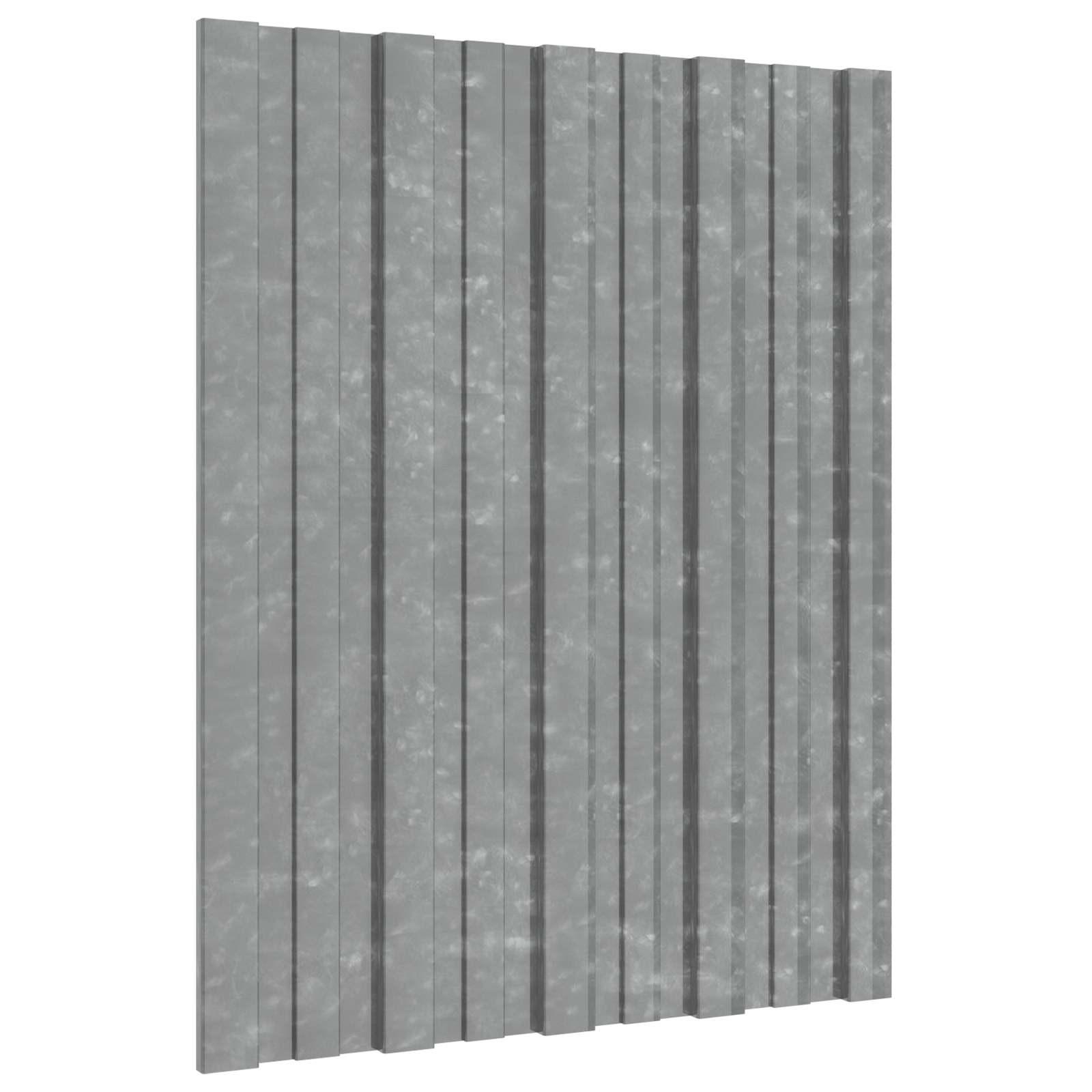 Tagpanel 36 stk Sølv 60 x 45 cm Galvaniseret stål
