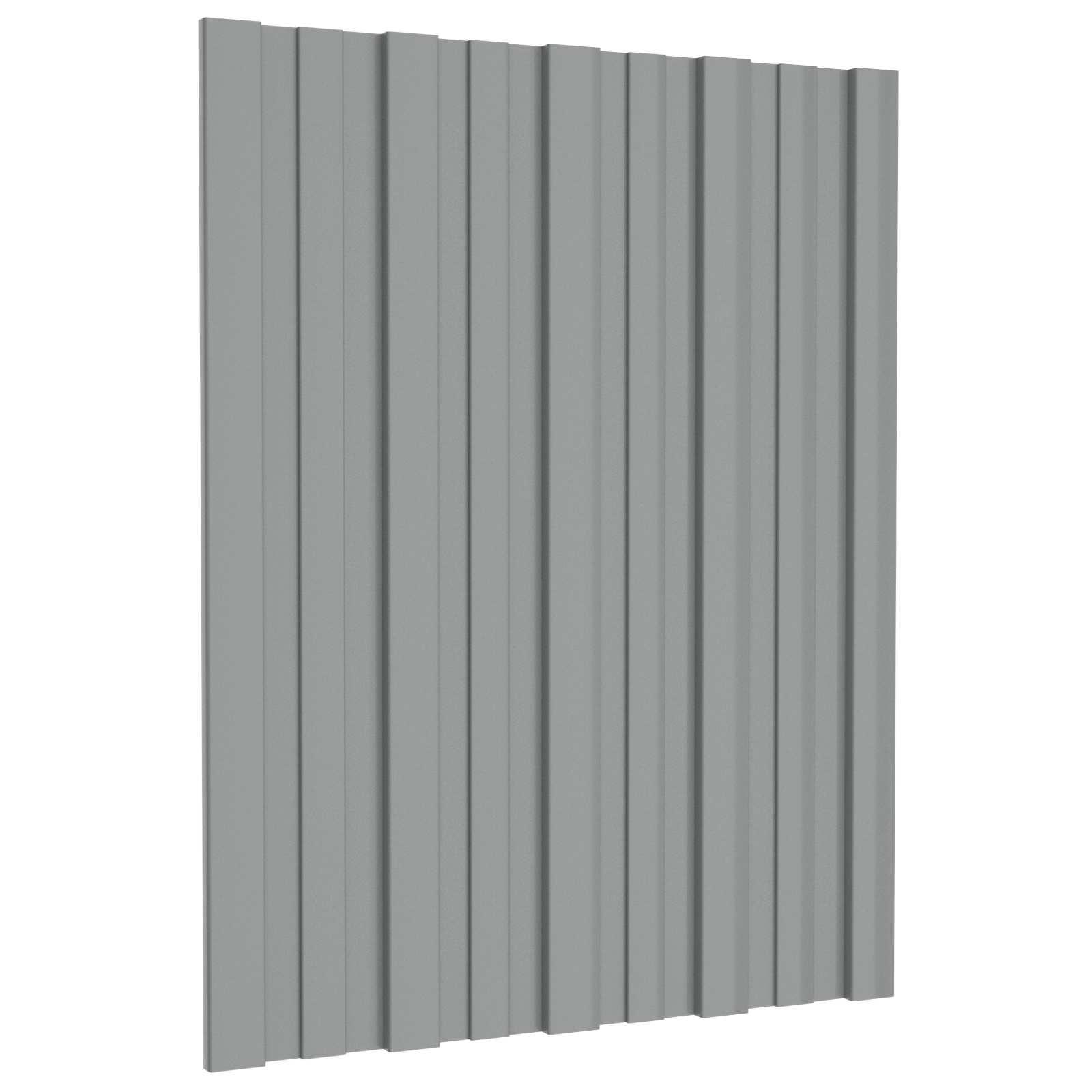 Tagpanel 12 stk Grå 60 x 45 cm Galvaniseret stål