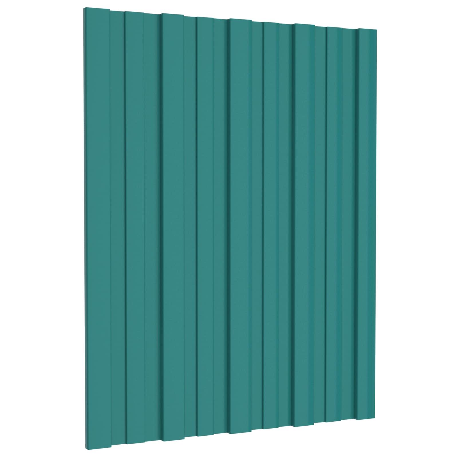 Tagpanel 12 stk Grøn 60 x 45 cm Galvaniseret stål