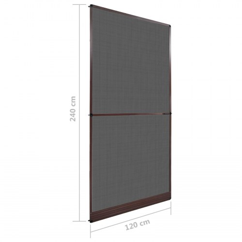 Svingbart insektnet brun og sort 120 x 240 cm