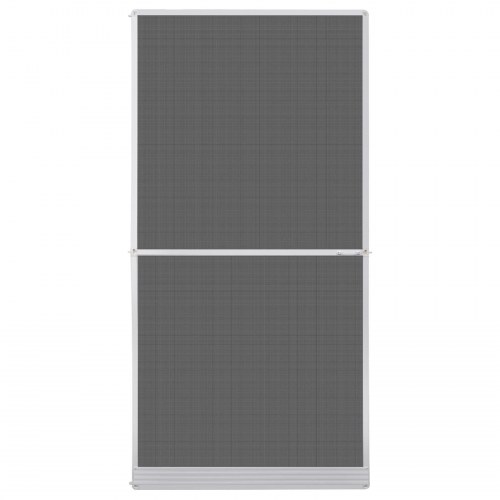 Svingbart insektnet til dør - hvid/sort 120 × 240 cm