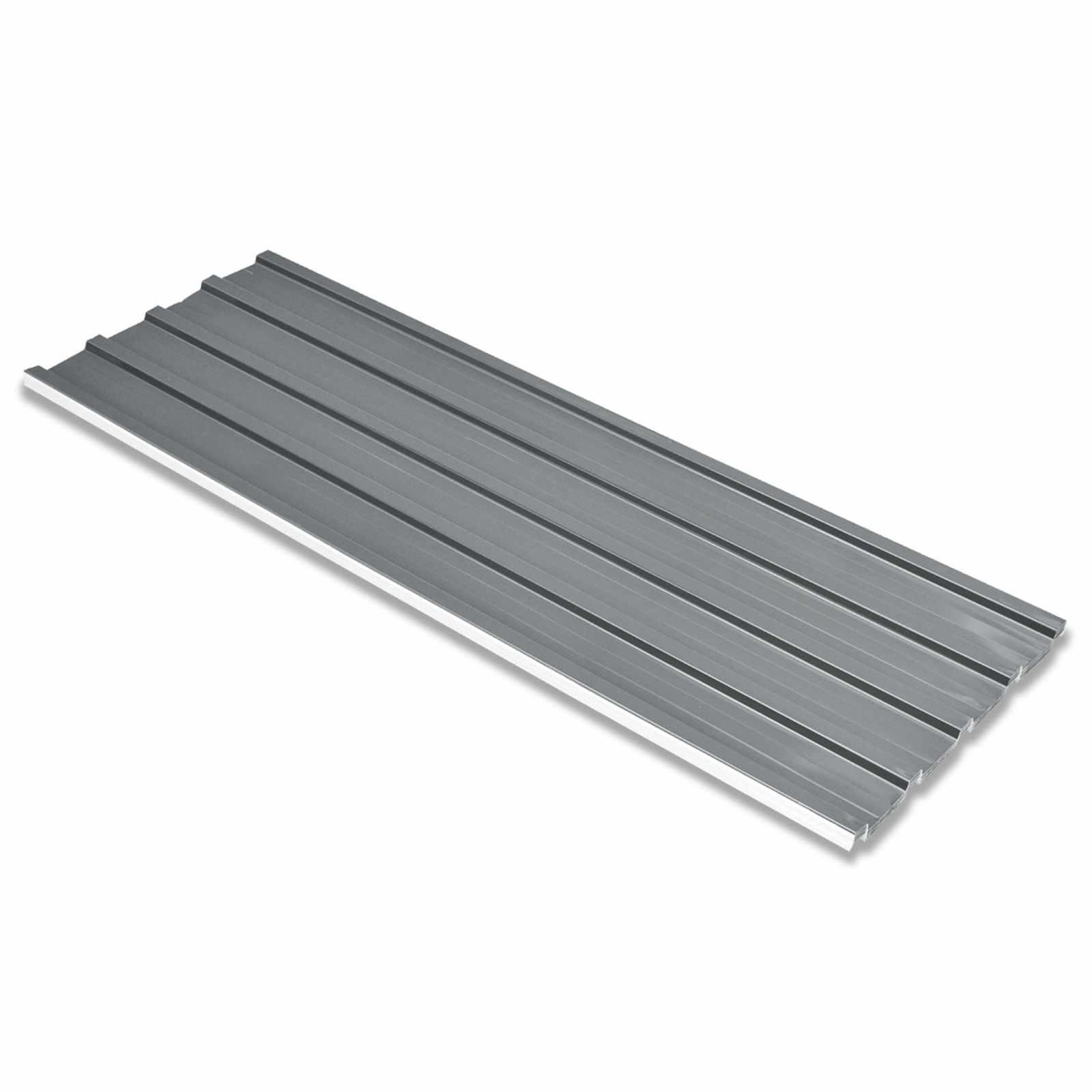 Tagpanel 12 stk Grå 129 x 45 cm Galvaniseret stål