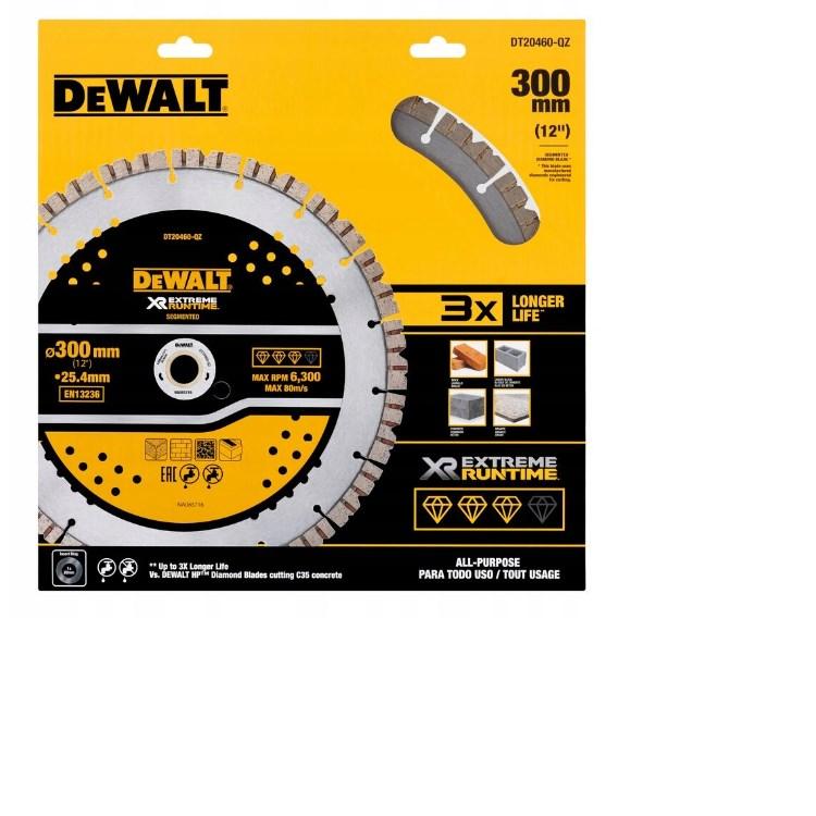 DeWALT XR Extreme Runtime diamantskive 300 mm – segmenteret, universal