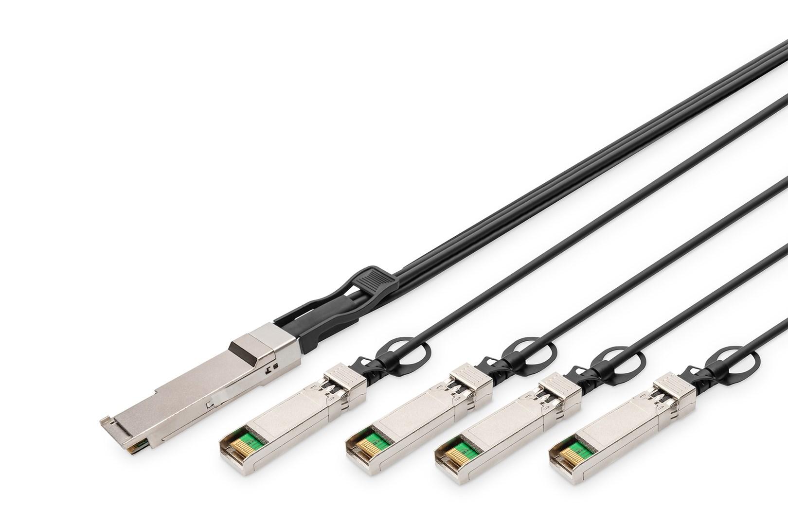 DIGITUS 40G QSFP+ til 4× SFP+ Direct Attach-kabel - 1 m billede
