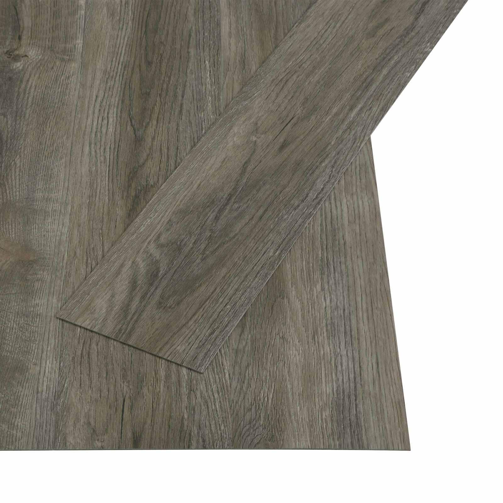 Selvklæbende Gulvplank Natur 32 stk Grå og Brun 4,46 m² PVC