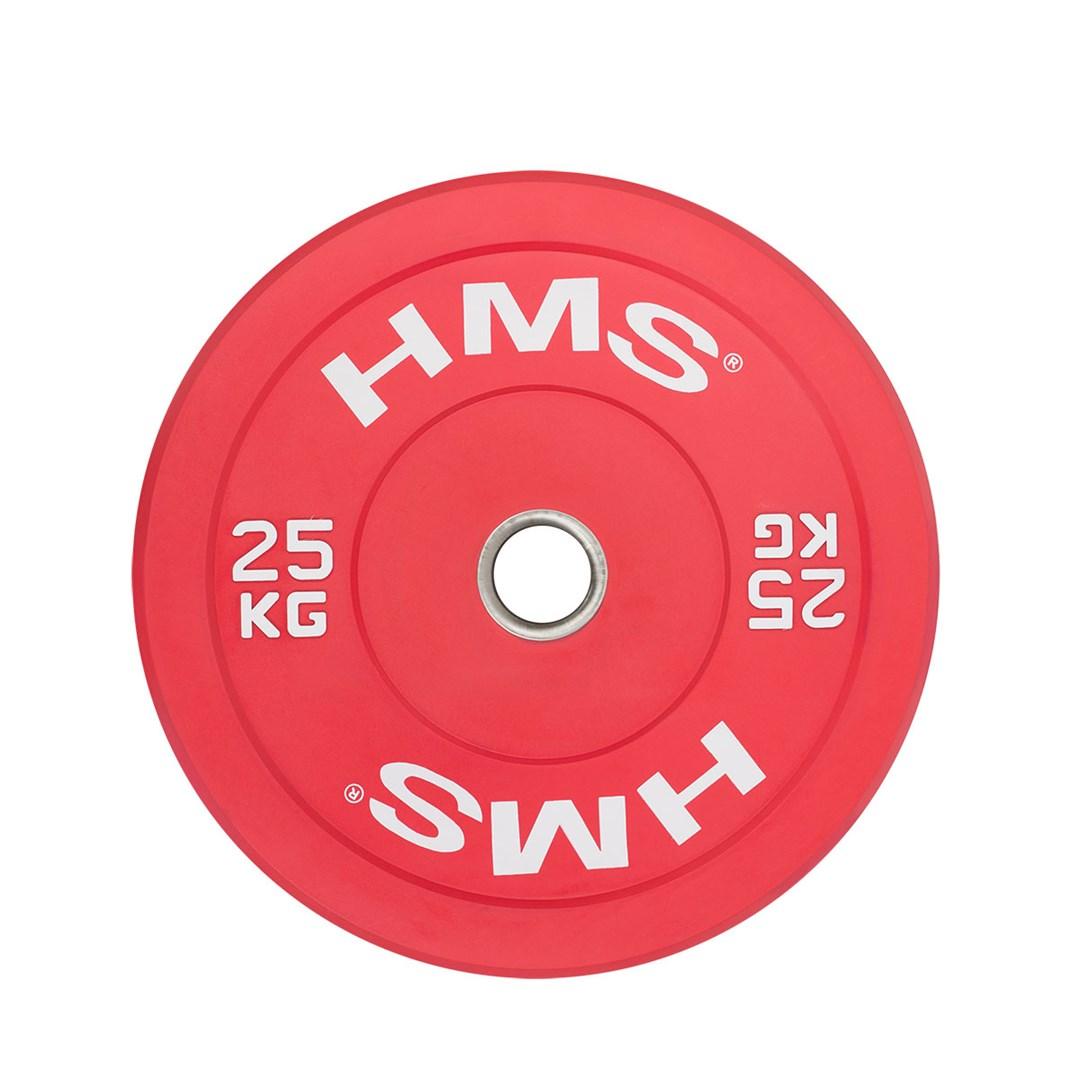 HMS CBR25 Olympic bumper vægtskive 25 kg - rød billede