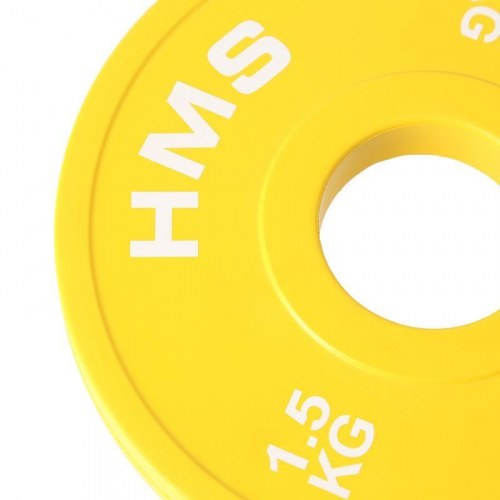 HMS Fitness CBRS sæt - farvekodede vægtskiver til vægtstang, 15 kg (10 stk.)
