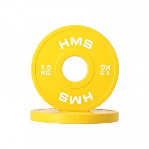 HMS Fitness CBRS sæt - farvekodede vægtskiver til vægtstang, 15 kg (10 stk.)