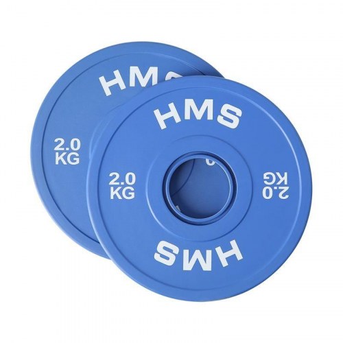 HMS Fitness CBRS sæt - farvekodede vægtskiver til vægtstang, 15 kg (10 stk.)