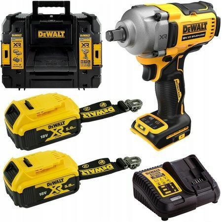 DeWALT DCF891P2T slagnøgle 1/2" 18V - 812 Nm, 4 hastigheder, 2x5,0 Ah, TSTAK, Lanyard Ready-ring billede