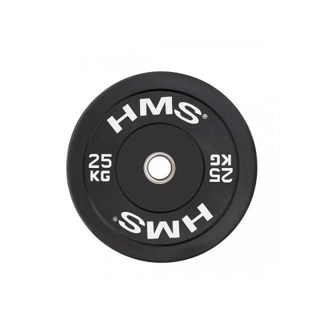 HMS BBR25 olympisk bumper skive 25 kg - sort
