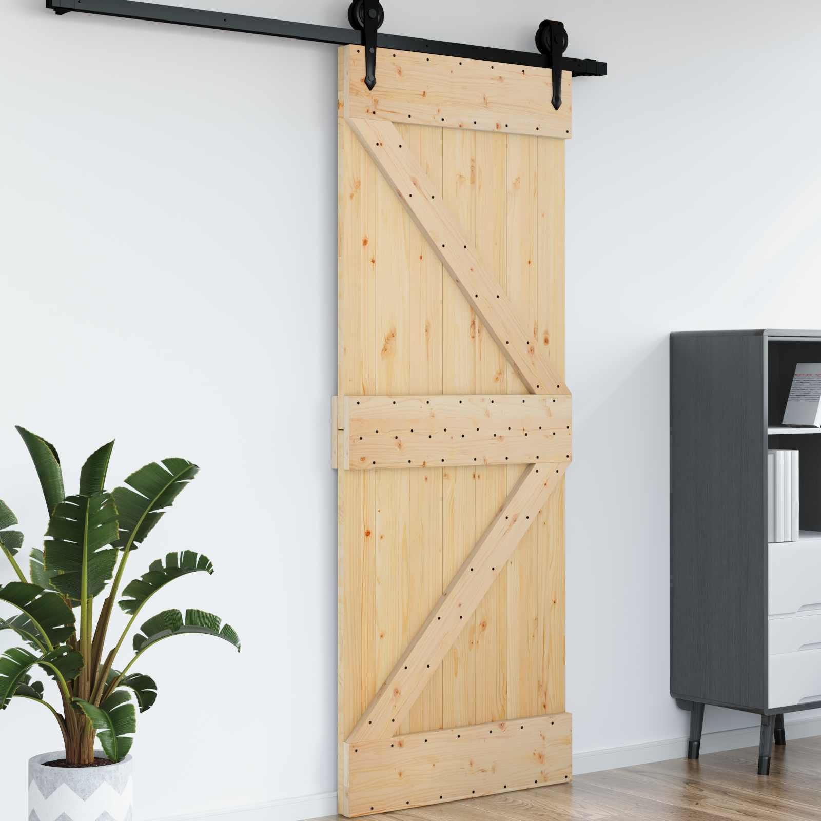 Dør NARVIK naturfarvet 95 × 210 cm - massivt fyrretræ