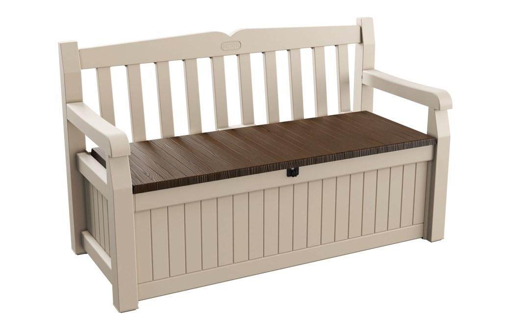 Keter Eden havebænk med opbevaring - Solid Wood, beige