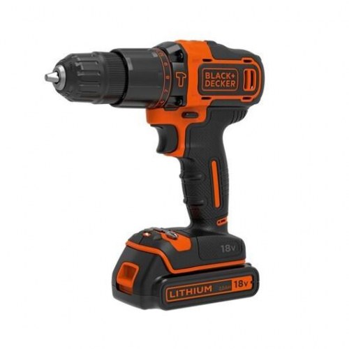 Black+Decker BDCHD18K1B2-QW 18V slagboremaskine/skruemaskine - 1.400 o/min, 2x2,0 Ah