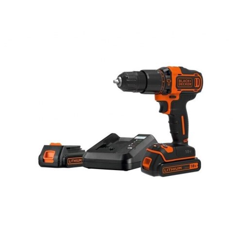 Black+Decker BDCHD18K1B2-QW 18V slagboremaskine/skruemaskine - 1.400 o/min, 2x2,0 Ah
