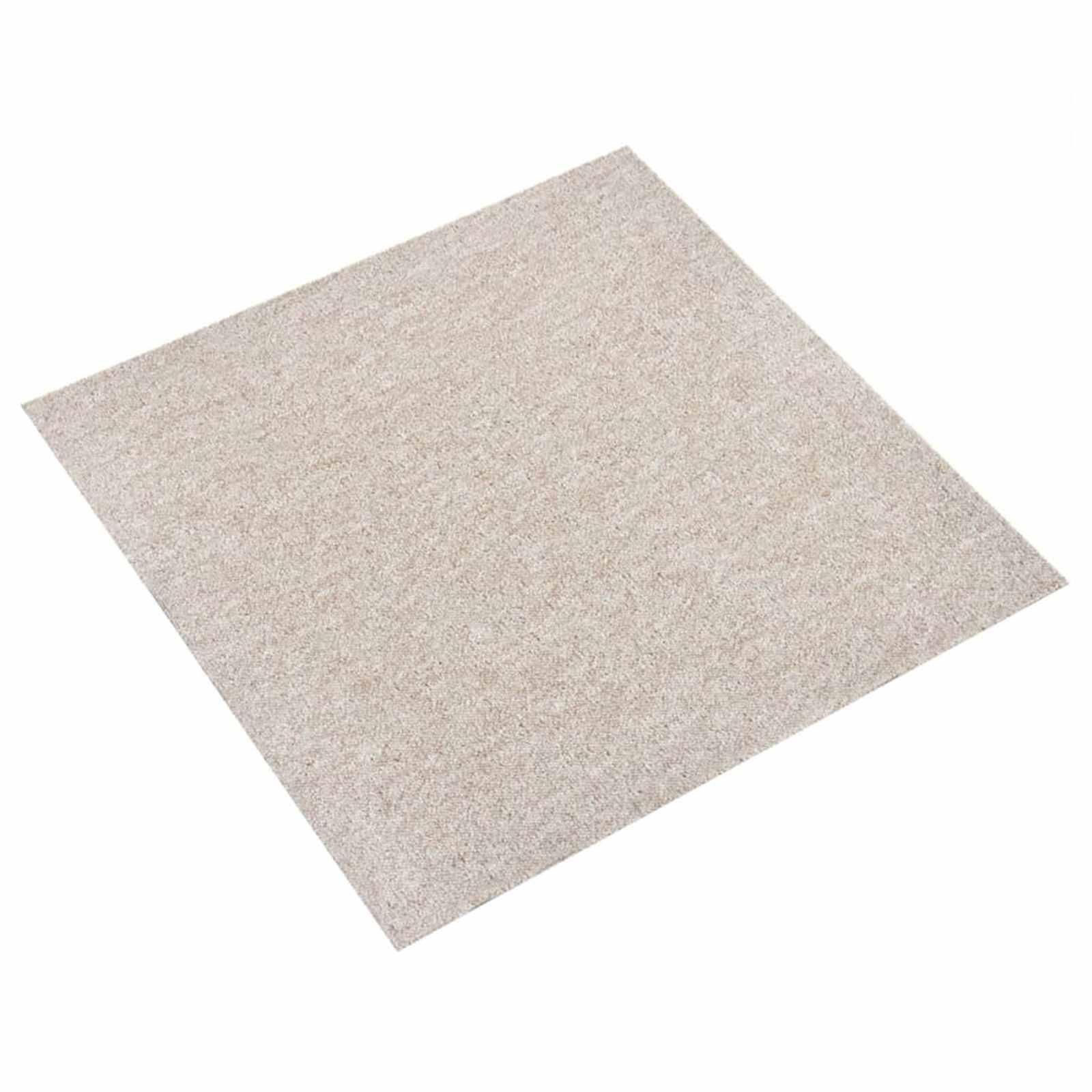 Tæppe 20 stk Lys beige 50 x 50 cm 100% Polypropylen