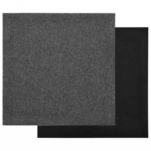 Tæppefliser 20 stk - antracit 50 × 50 cm - 100 % polypropylen