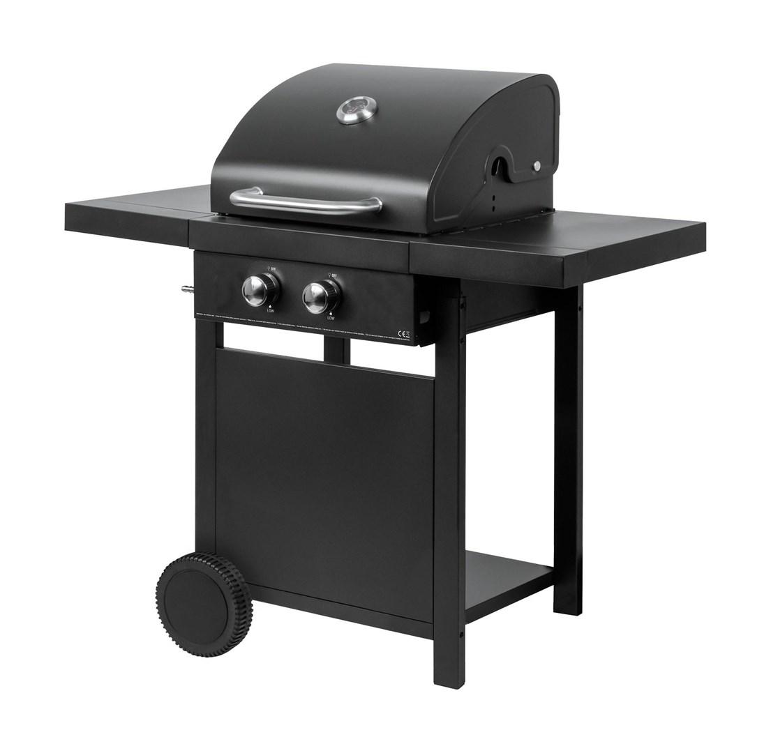 MASTER GRILL MG669 gasgrill - 2-brænder med låg og sideborde