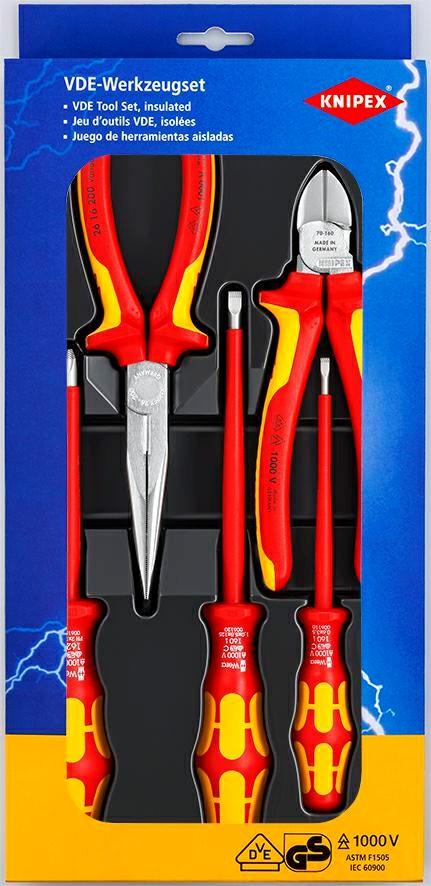 KNIPEX VDE værktøjssæt - 5 dele, isoleret billede