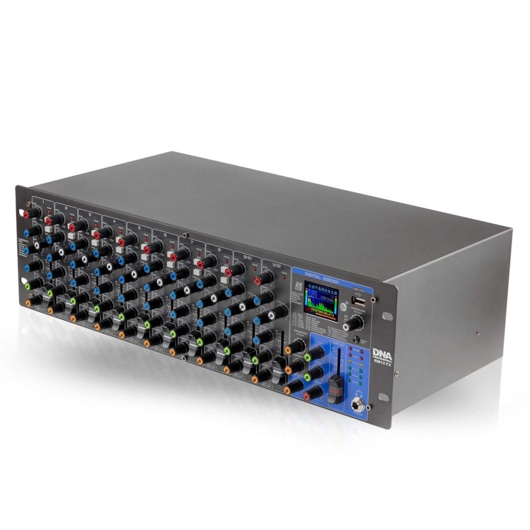 DNA Professional RM12 FX – 12-kanals analog mixer med Bluetooth, DSP, EQ og MP3