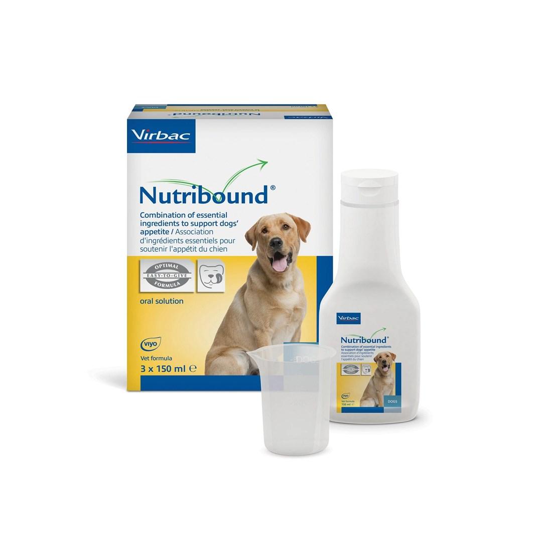 Virbac Nutribound – rekonvalescens-tilskud til hunde, 3 × 150 ml