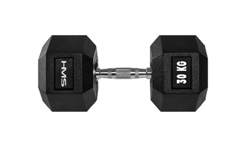 HMS Hex Pro håndvægt 30 kg – gummibelagt billede
