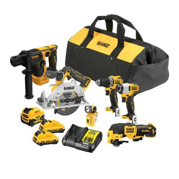 DeWALT 12V kombosæt DCK611P1D2 - 6 dele med taske (1x5,0 + 2x2,0 Ah)