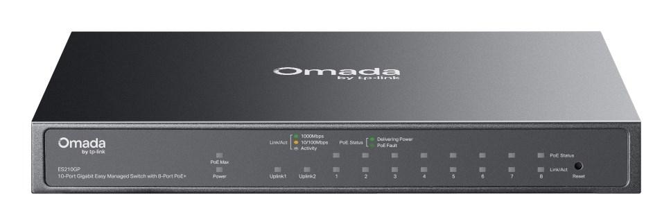 Tp-link Omada Es210gp Netværksswitch Administreret L2 Gigabit Ethernet (10/100/1000) Strøm Over Ethernet (poe) Din Rail Sort