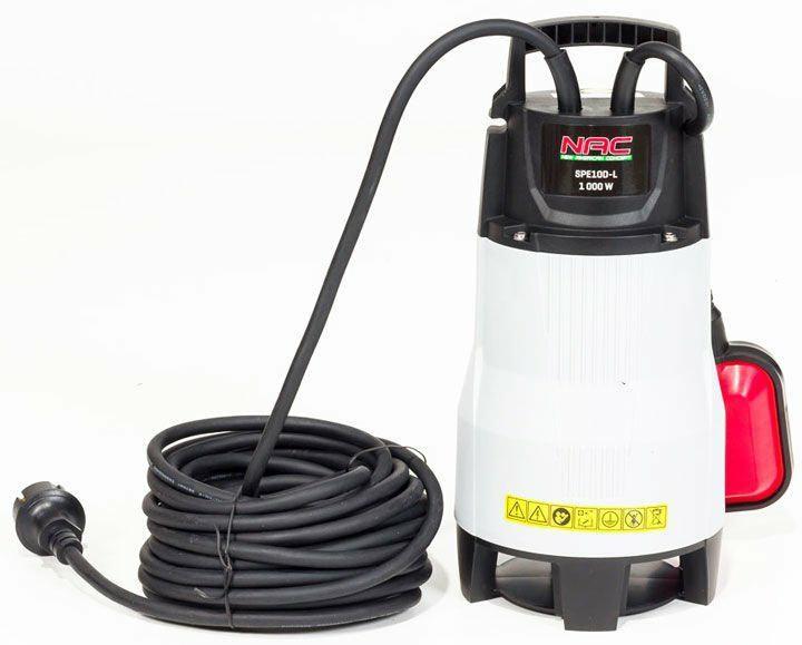 NAC SPE100D-L dykpumpe til snavset vand – 1.000 W