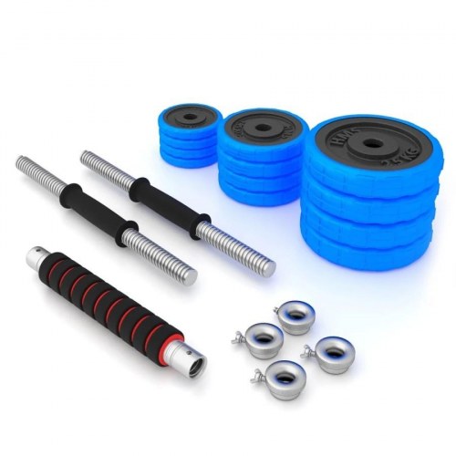 HMS SGG30 BAR 2-i-1 vægtsæt – vægtstang og håndvægte, 30 kg