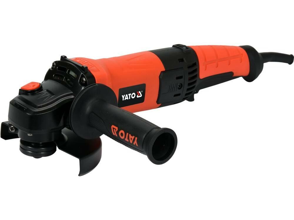 YATO vinkelsliber 125 mm - 1.400 W med omdrejningsstyring og baghåndtag