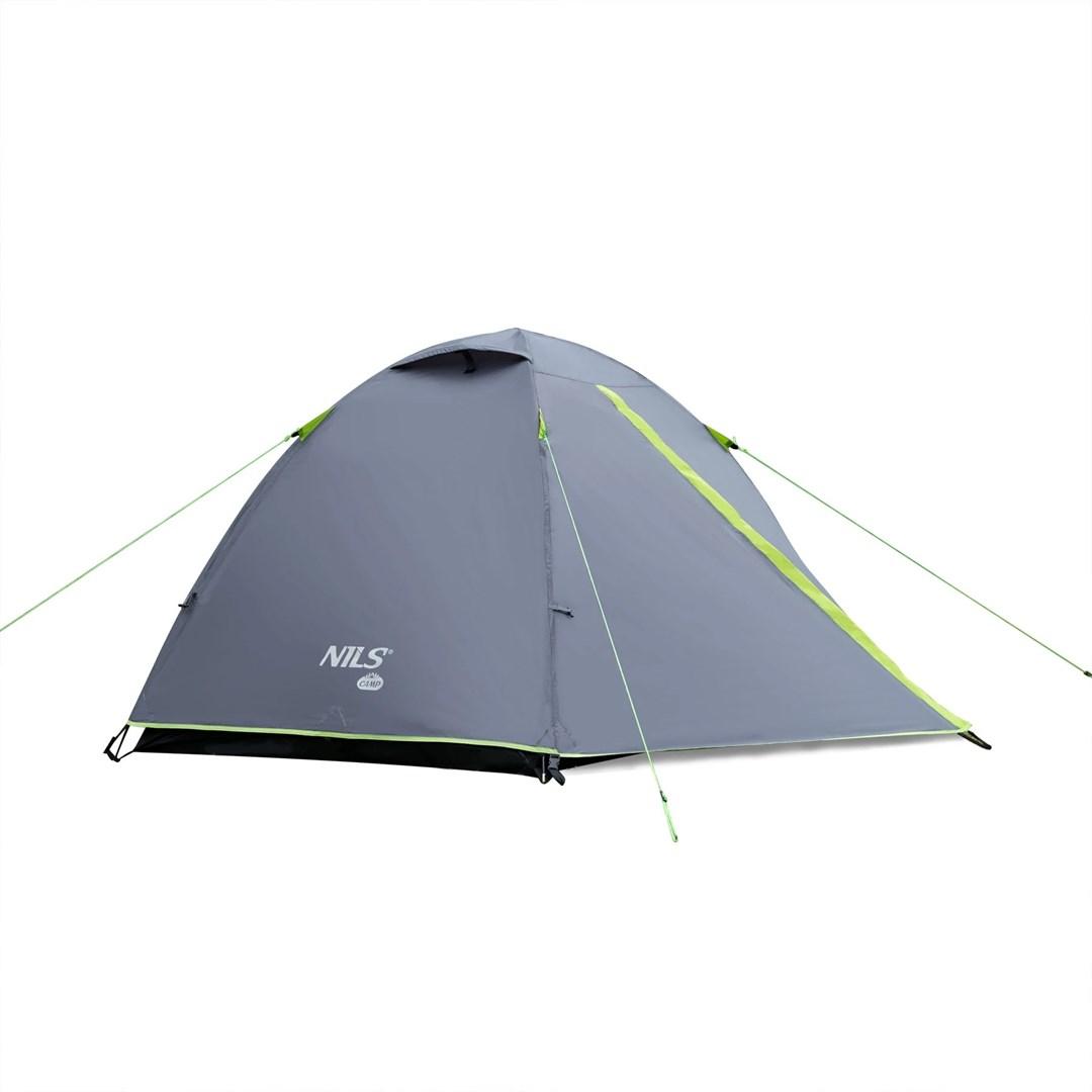 NILS eXtreme NC6004 Explorer – 3-personers campingtelt, 2-lags, grå