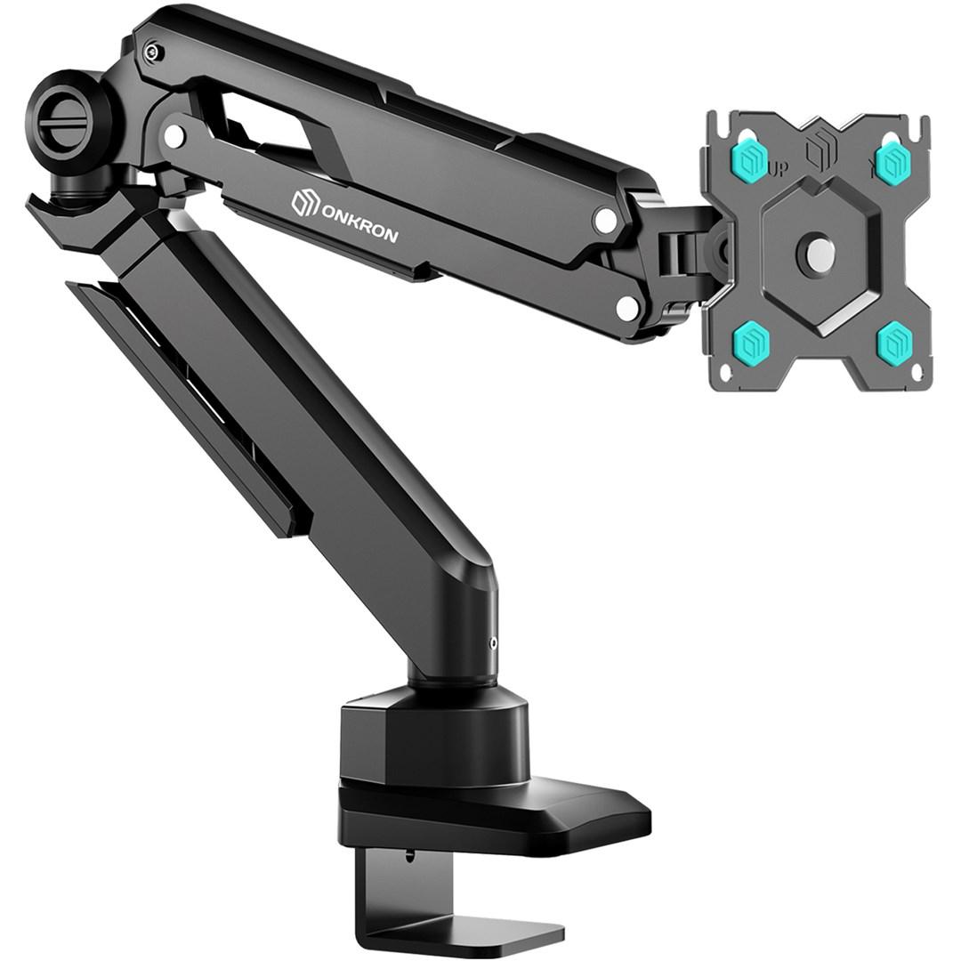 ONKRON G90-B skærmarm til skrivebord 13–34" – vip, drej og rotation, maks. 10 kg, sort