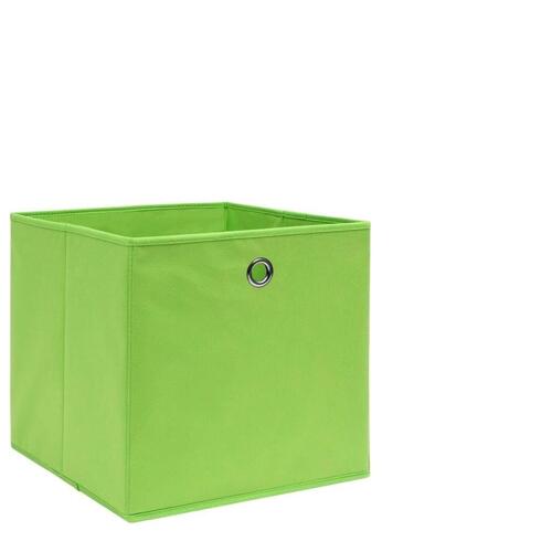 Opbevaringskasser 10 stk. 28x28x28 cm uvævet stof grøn