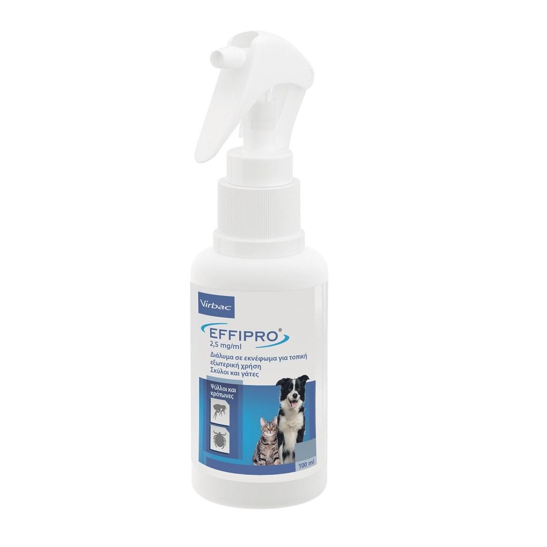 Virbac Effipro Spray – loppe- og flåtmiddel til hunde og katte, 100 ml