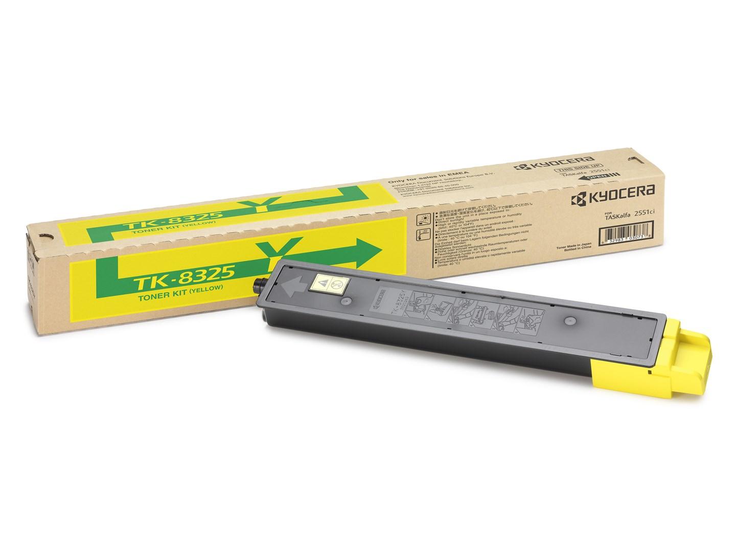 Kyocera Tonerkassette gul 12.000 sider TK-8325Y Modsvarer: N/A