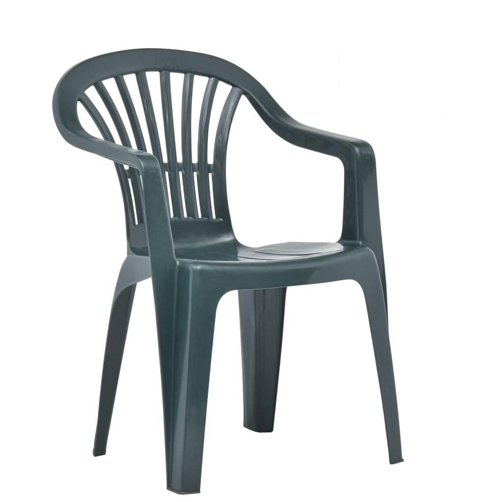 Stabelbare havestole 45 stk. plastik grøn