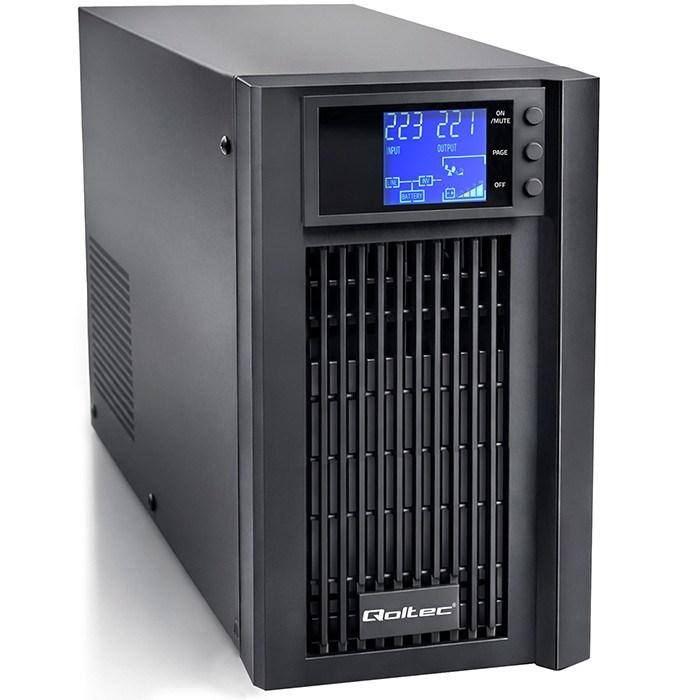 Qoltec Zasilacz awaryjny UPS Pure Sine Wave 3kVA 2400W AVR LCD Czysty Sinus