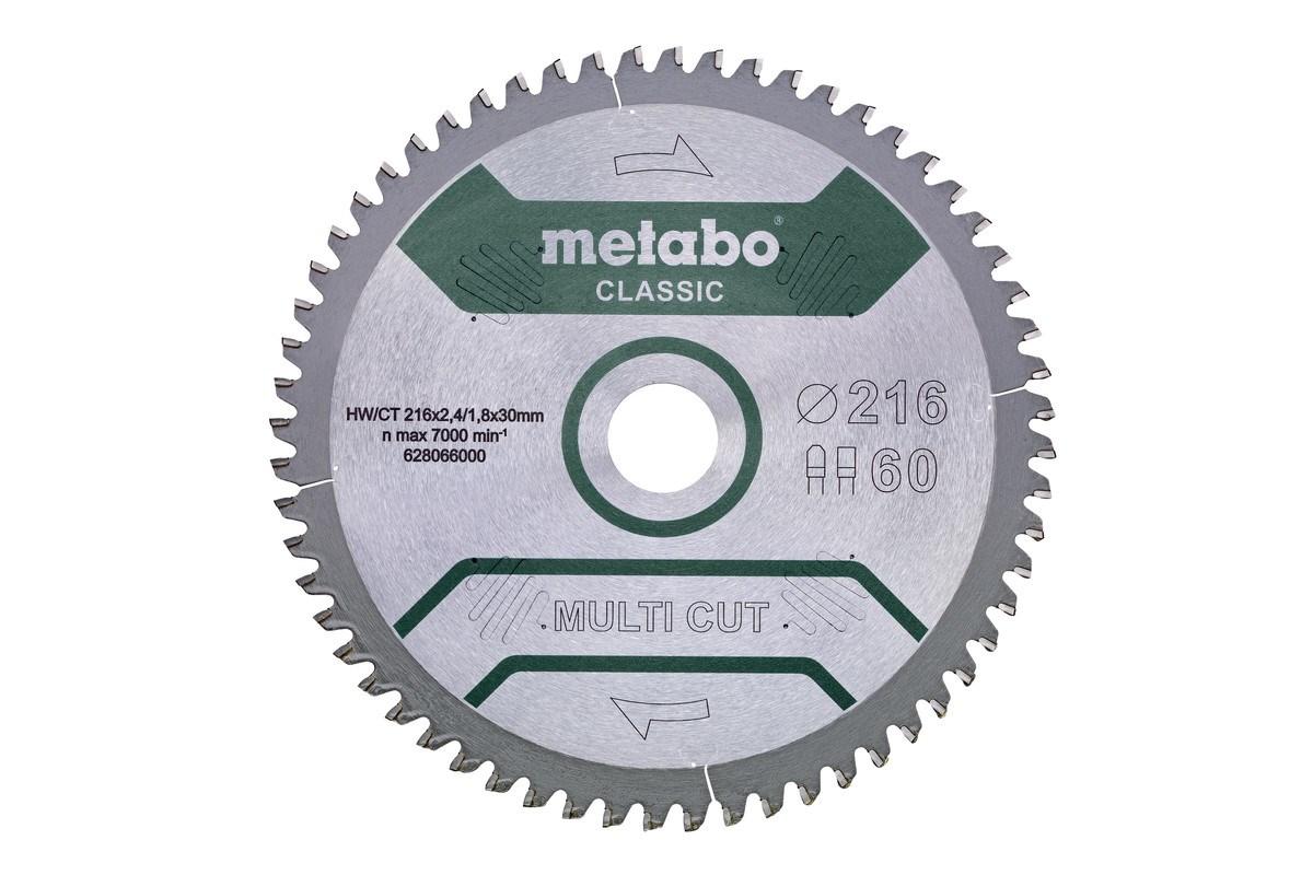 Metabo 4061792173651 - 628286000 Rundsavklinge multi cut, kvalitet classic, til semistationære rundsav