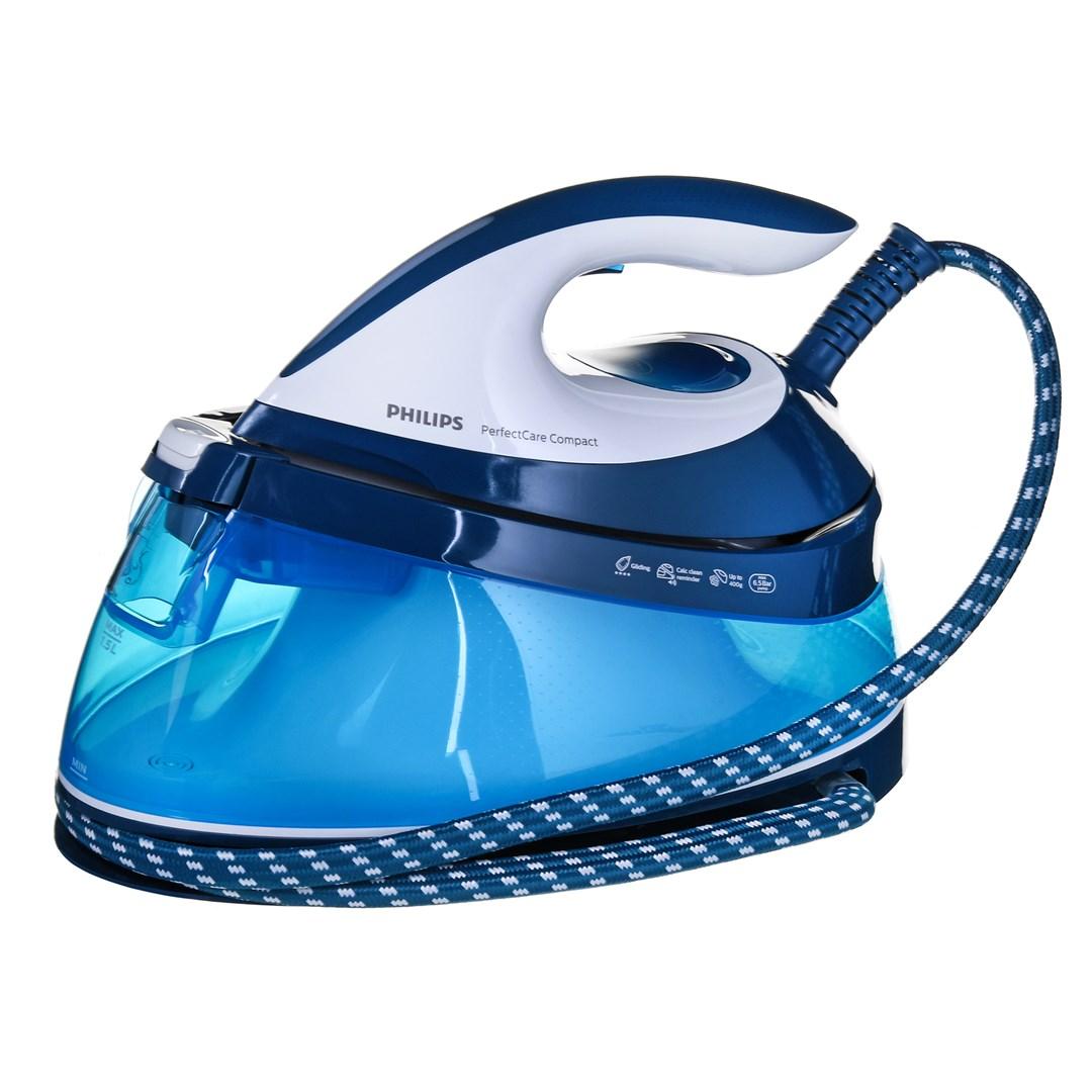 Philips PerfectCare Compact GC7840/20 dampstation - 2.400 W, 1,5 l, SteamGlide - Blå/Hvid