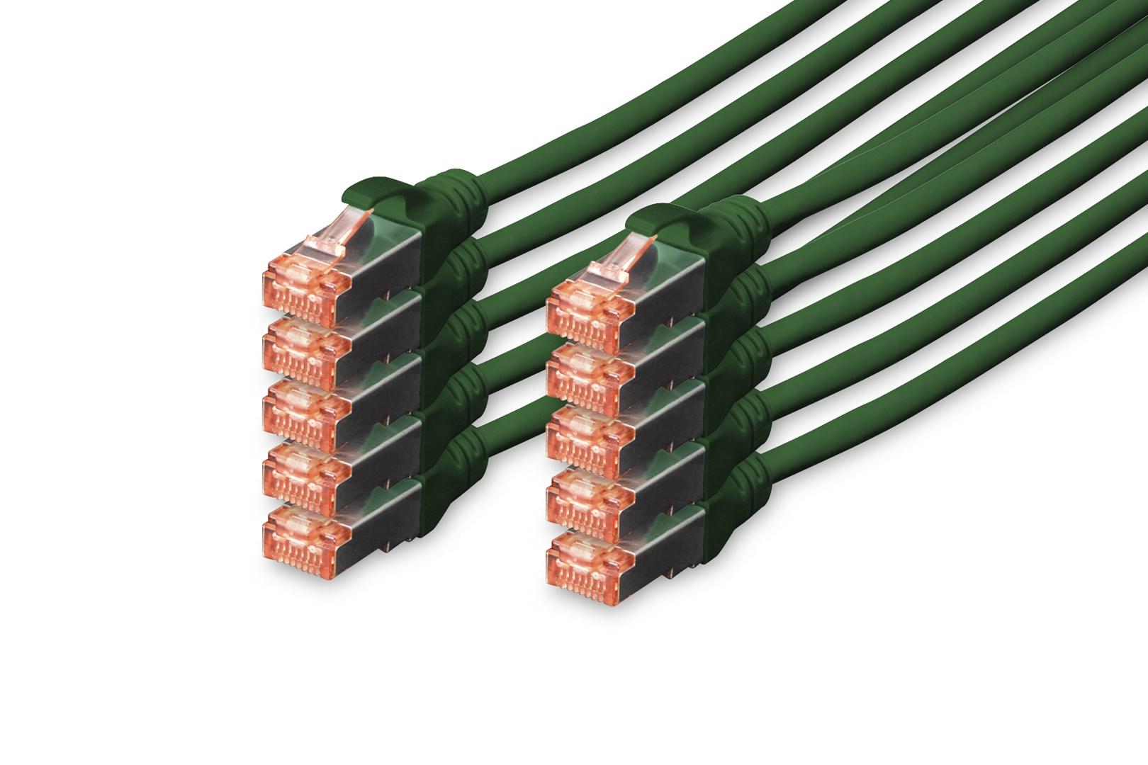 DIGITUS CAT6 S/FTP patchkabel 5 m - 10-pak, grøn billede
