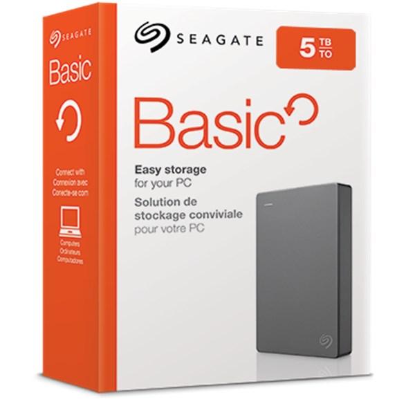 Seagate Basic ekstern harddisk 5 TB 2,5" USB 3.2 Gen 1 - Sølv billede