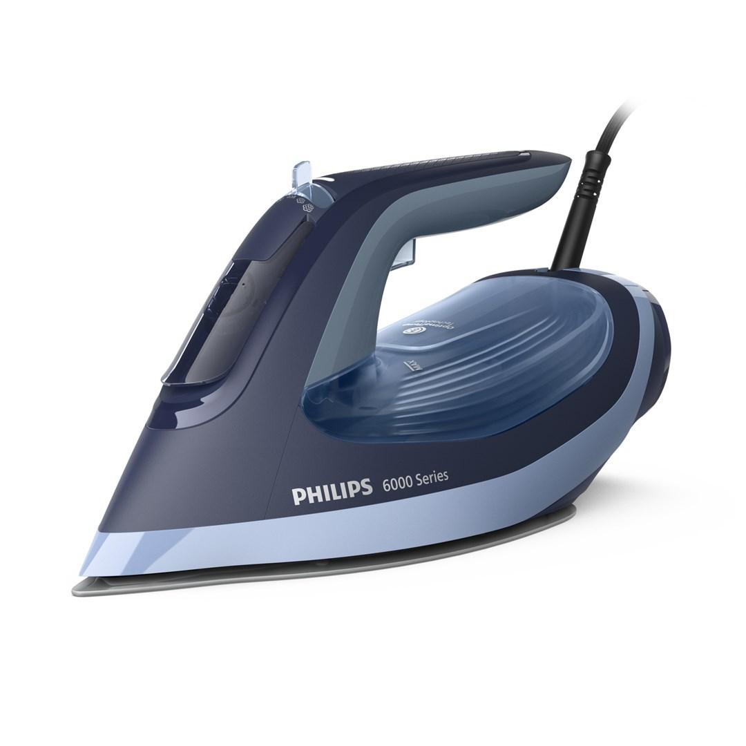 Philips 6000 Series DST6120/20 dampstrygejern - 2.600 W, SteamGlide Plus, blå billede