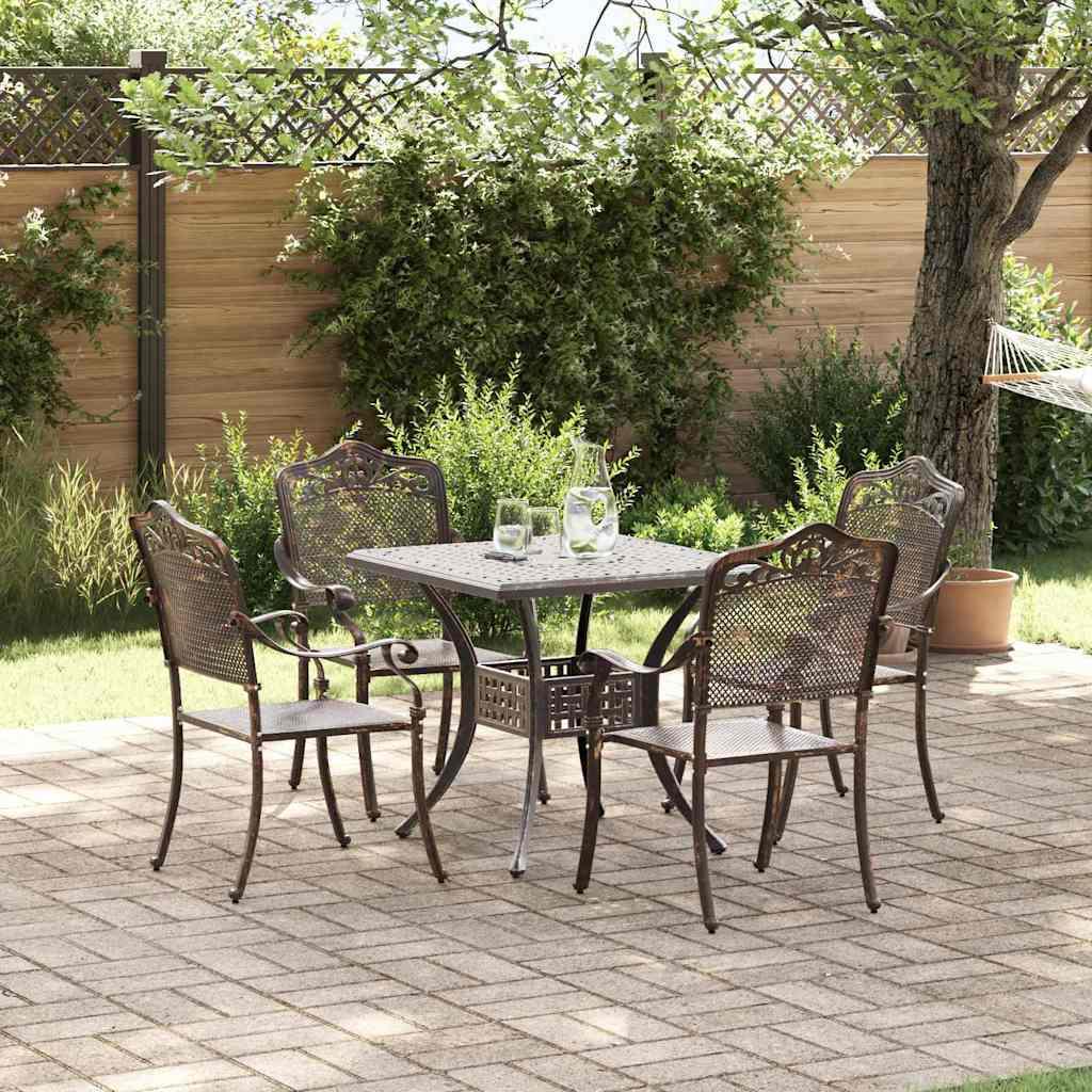 Havebord sæt 5 stk Bronze Gustt aluminium
