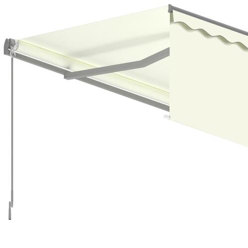 Foldemarkise m. rullegardin 3,5x2,5 m manuel cremefarvet