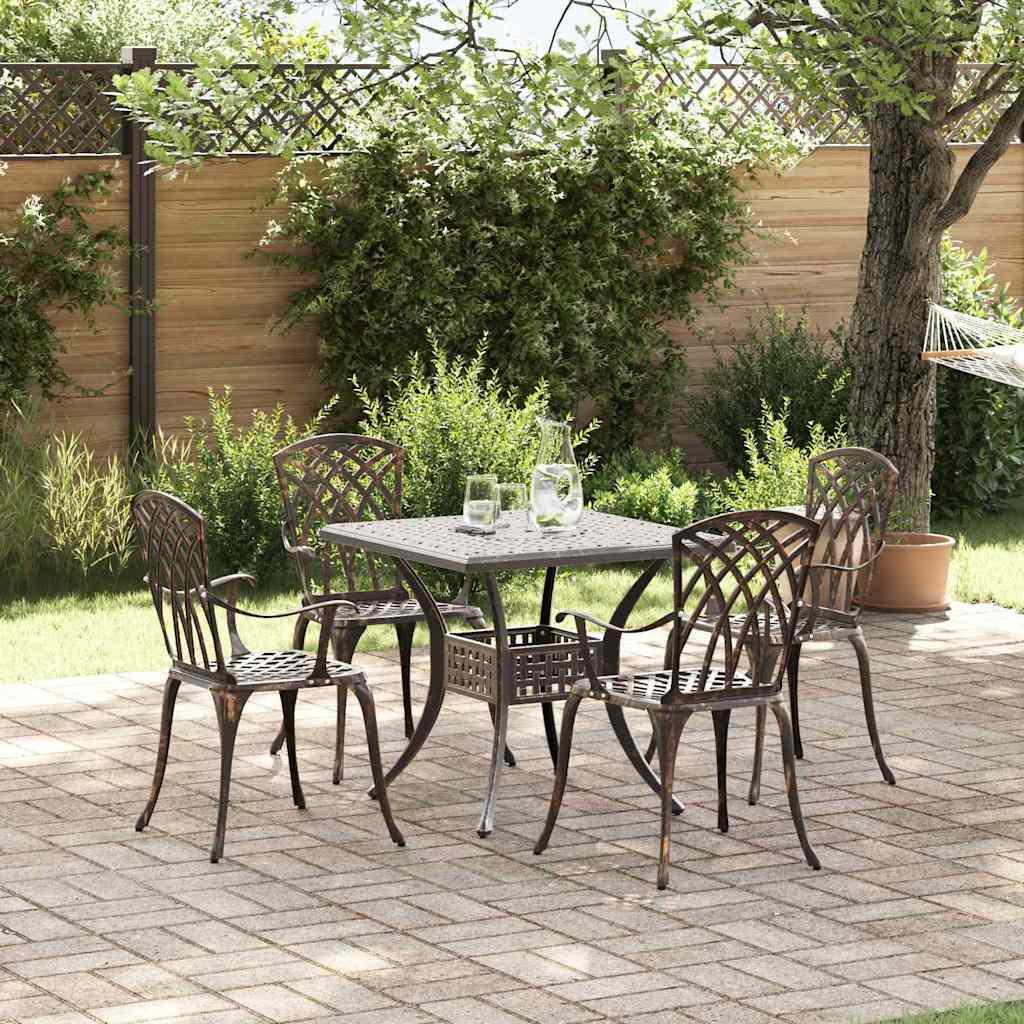 Havebord sæt 5 stk Bronze Gustt aluminium