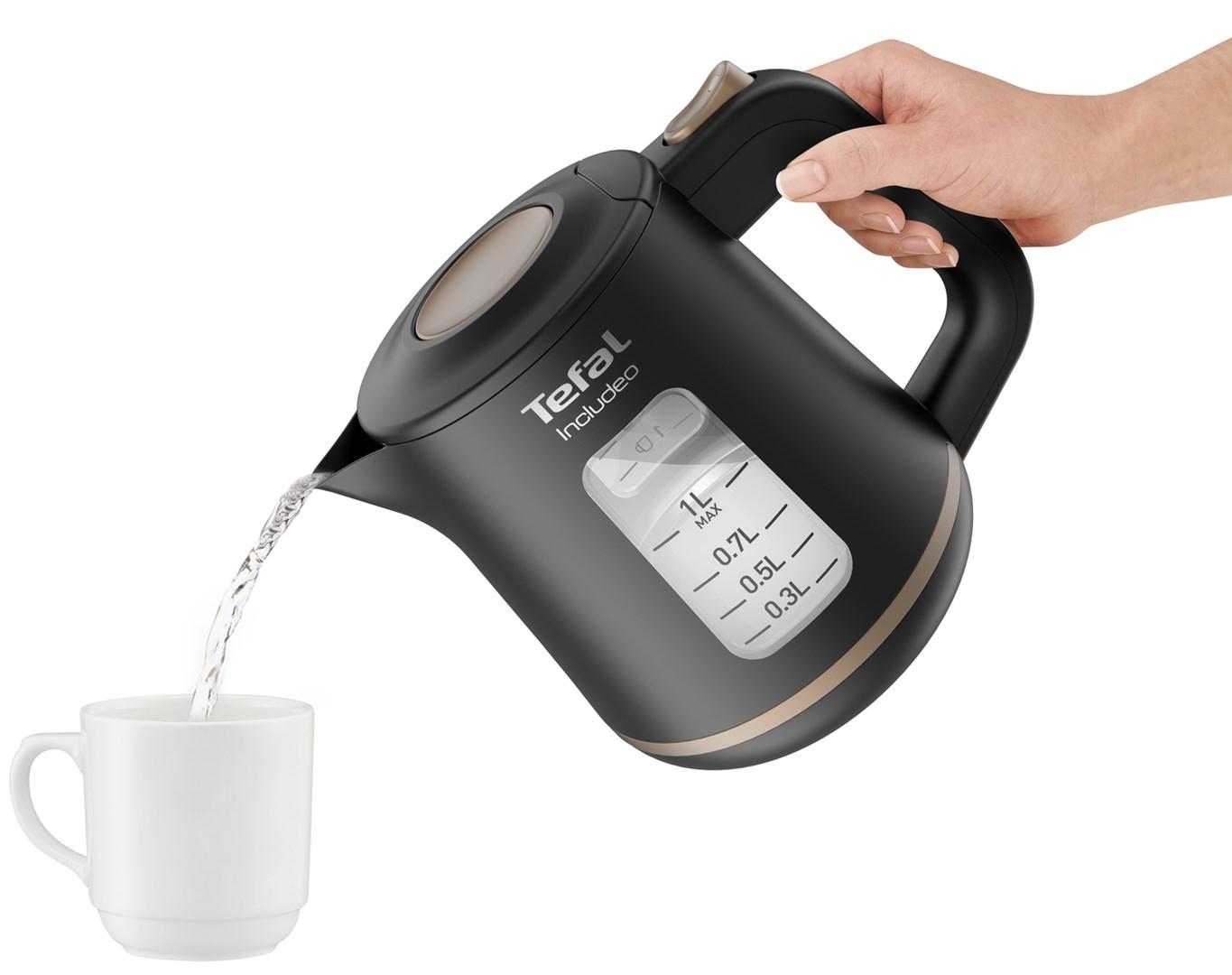Tefal Includeo KI5338 elkedel 1,0 l – 2.400 W – Sort